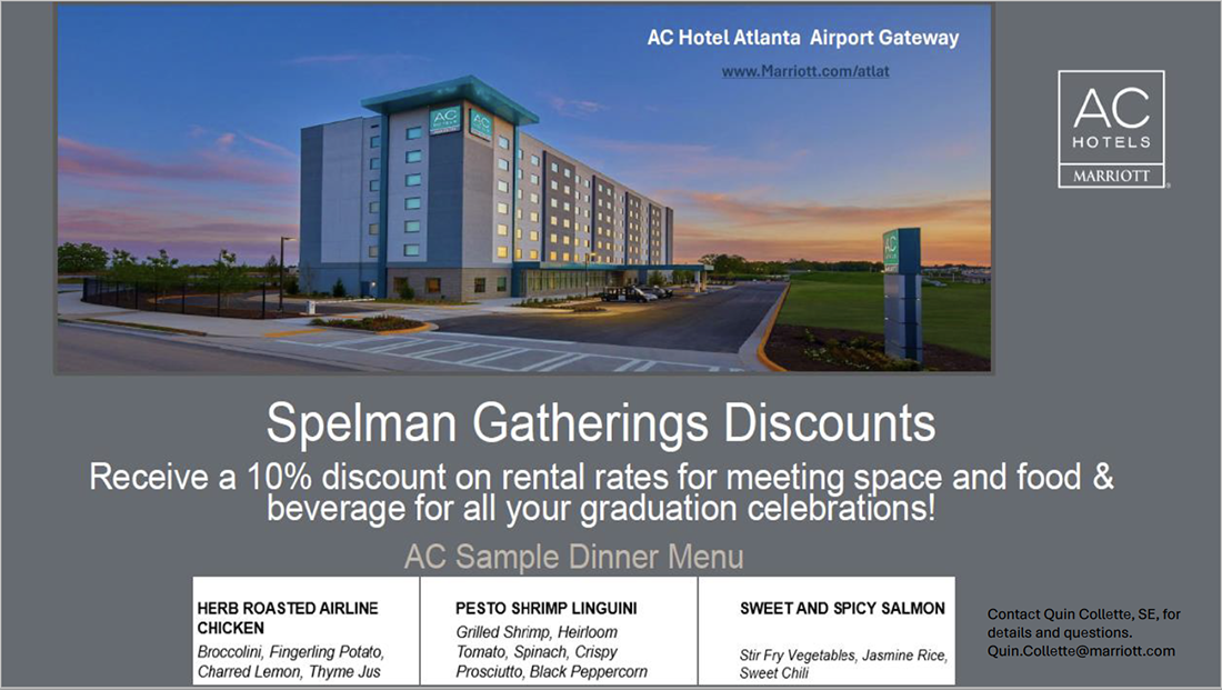 Spelman 2026 Hotel Promotion