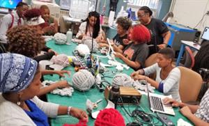 Students in a science lab