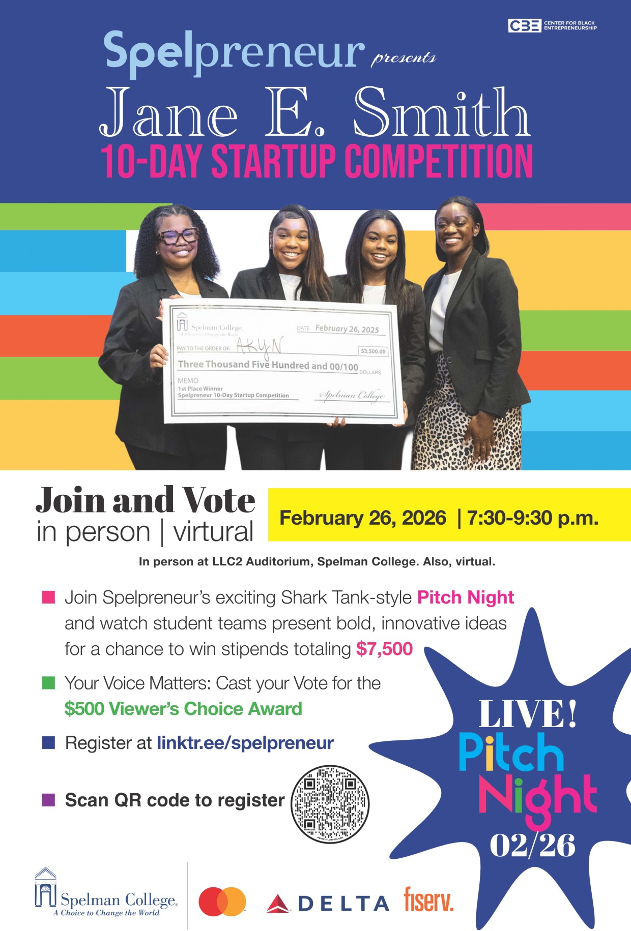 Jane E. Smith Spelpreneur Pitch Night Competition 2026