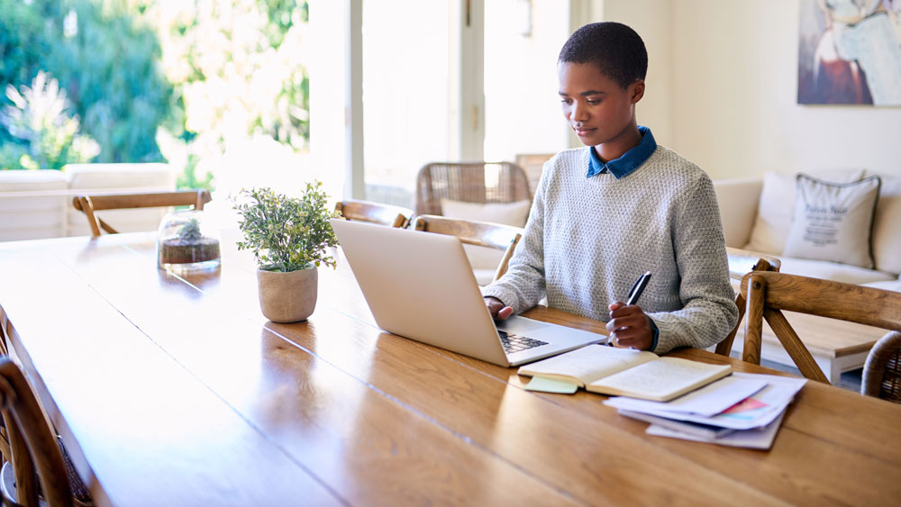Student with laptop