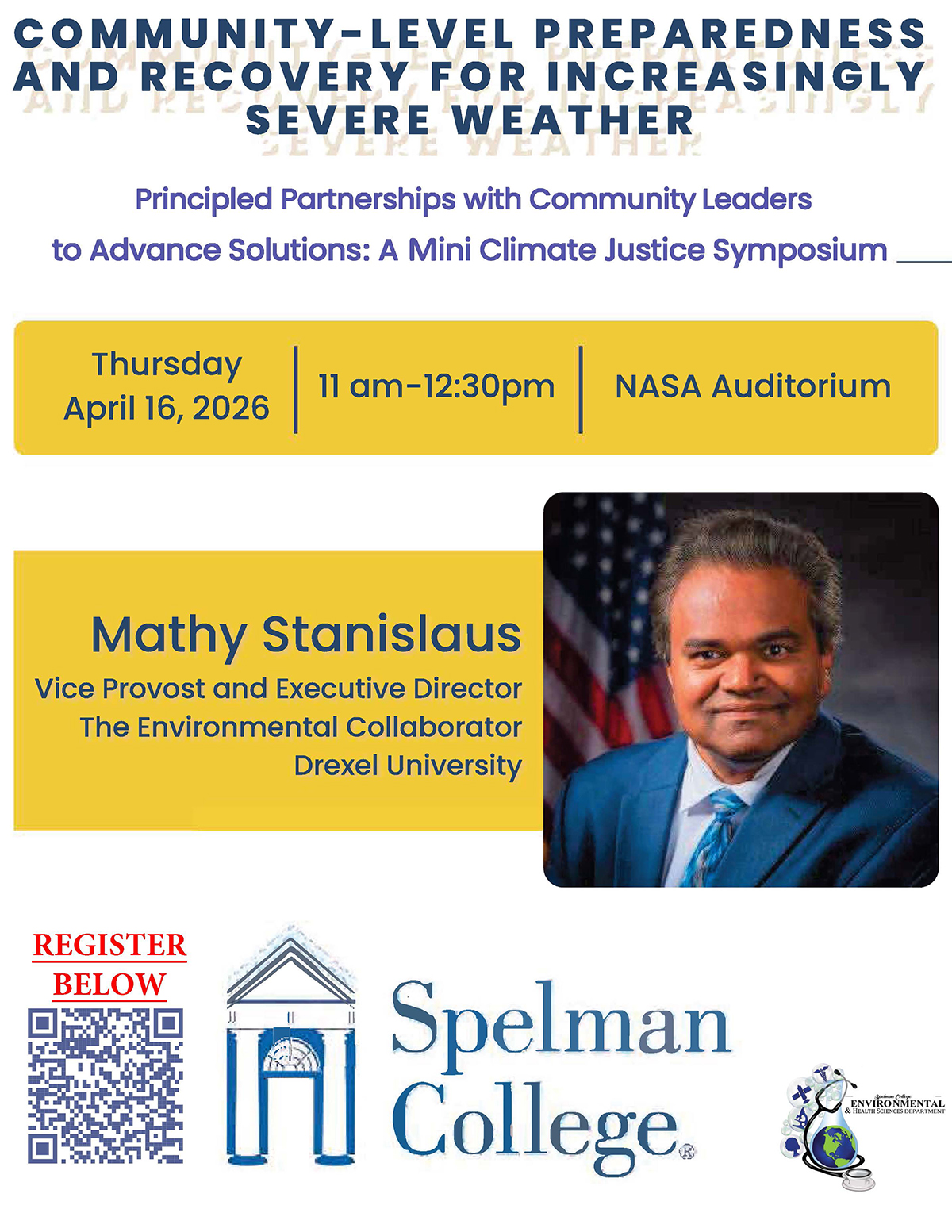 Mathy Stanislaus, Vice Provost and Executive Director, The Environmental Collaboratory, Drexel University