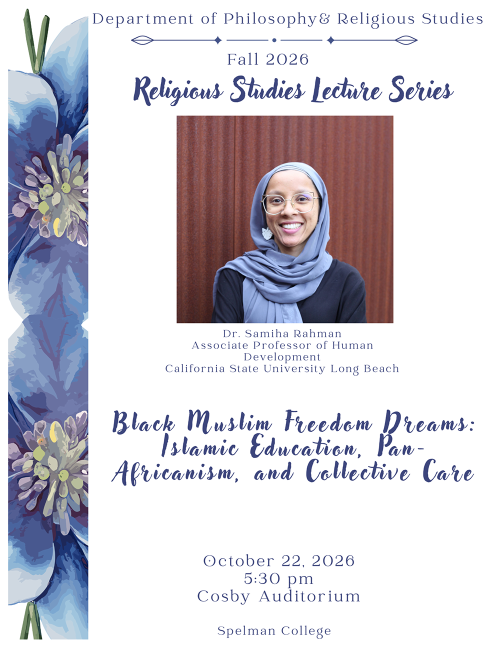 Religious Studies Lecture Series: “Black Muslim Freedom Dreams”