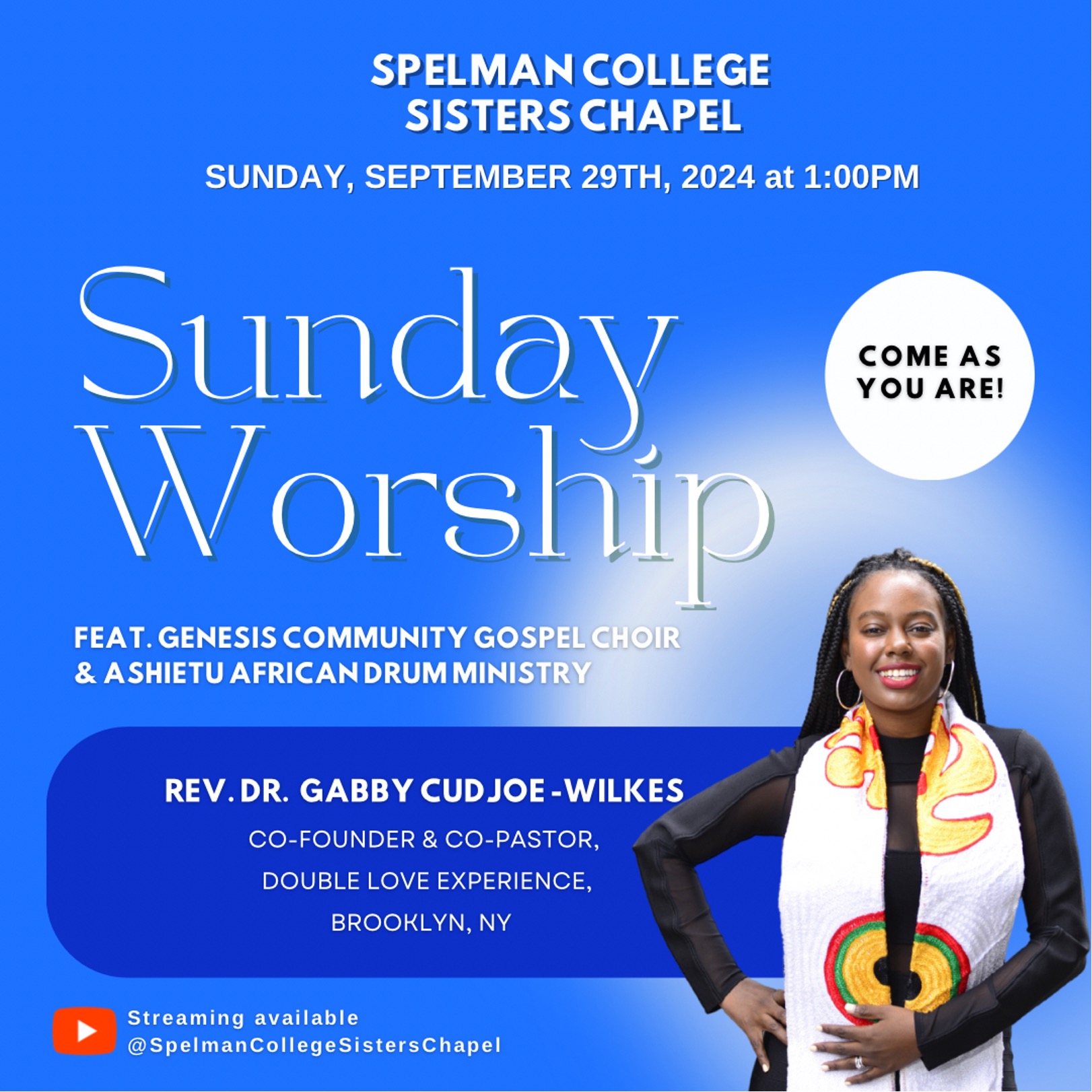 Sept. 29 worship service flyer