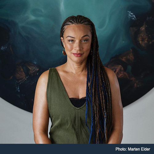 black woman with braids