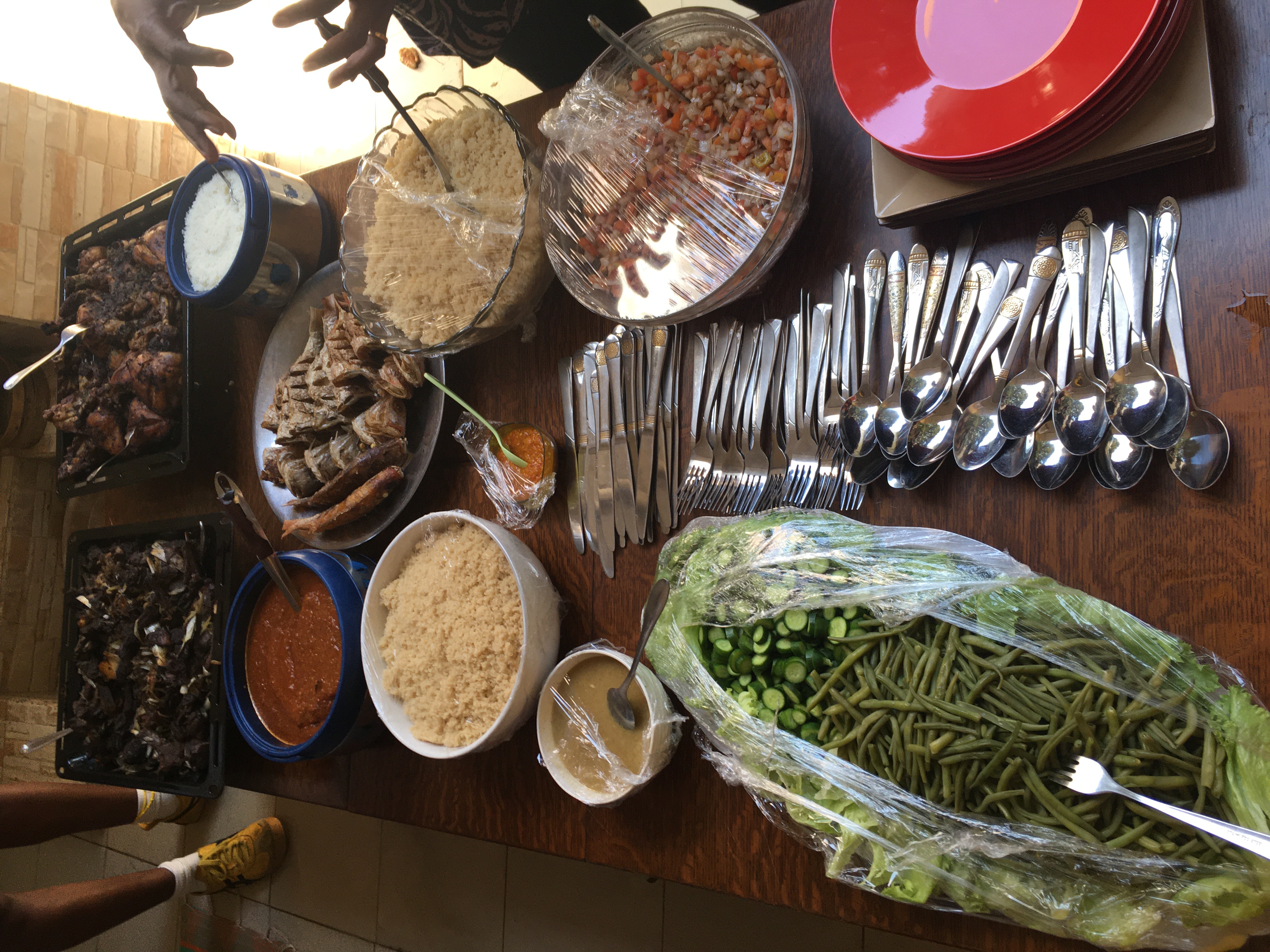 Food spread in Senegal