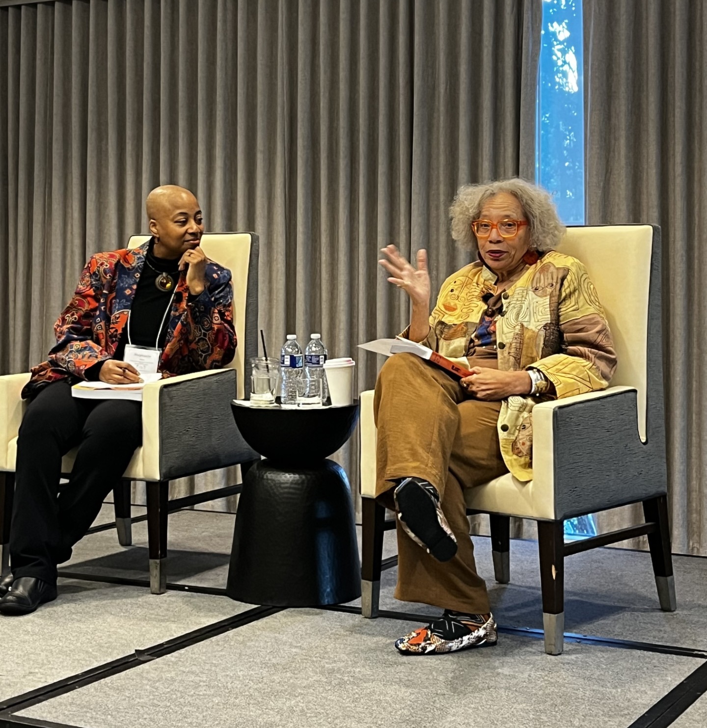 Sheftall during fireside chat at uncf mellon conference