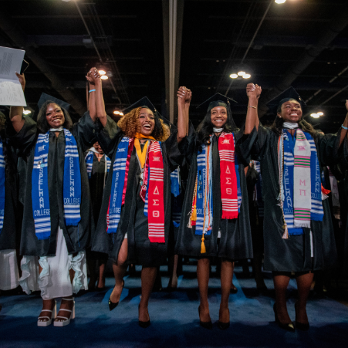 Students at Commencement