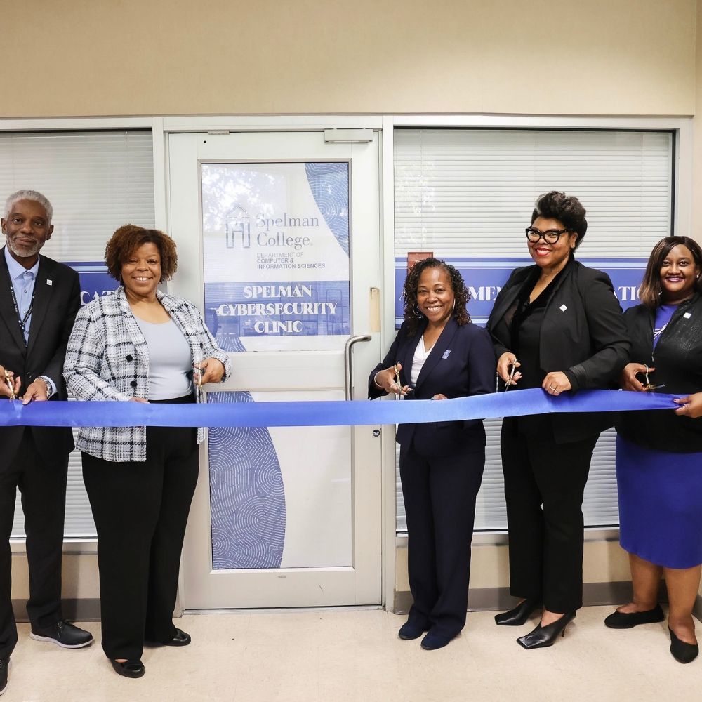 Dr. Howard and others at cybersecurity clinic launch